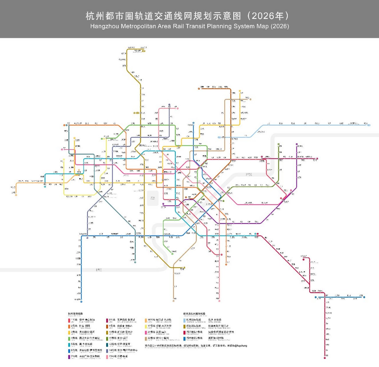 杭州地铁新规划图揭晓，塑造未来城市交通新面貌