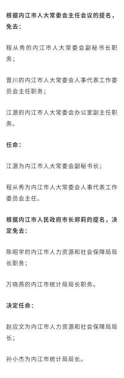 内江市统计局最新人事任命公告