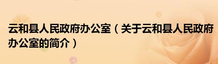 云和县人民政府办公室最新招聘公告概览